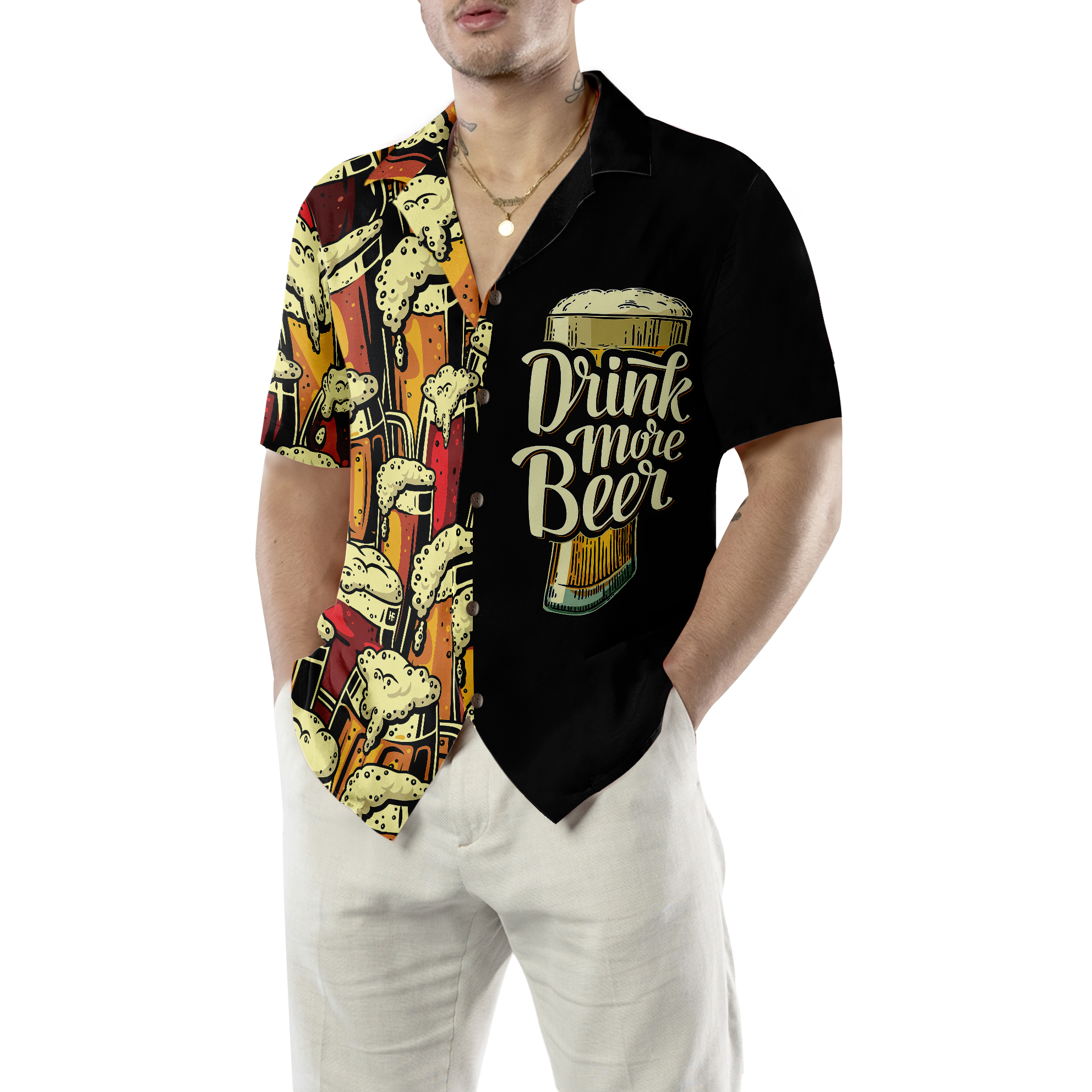 Drink More Beer V2 Beer Hawaiian Shirt, Best Gift For Beer Lovers