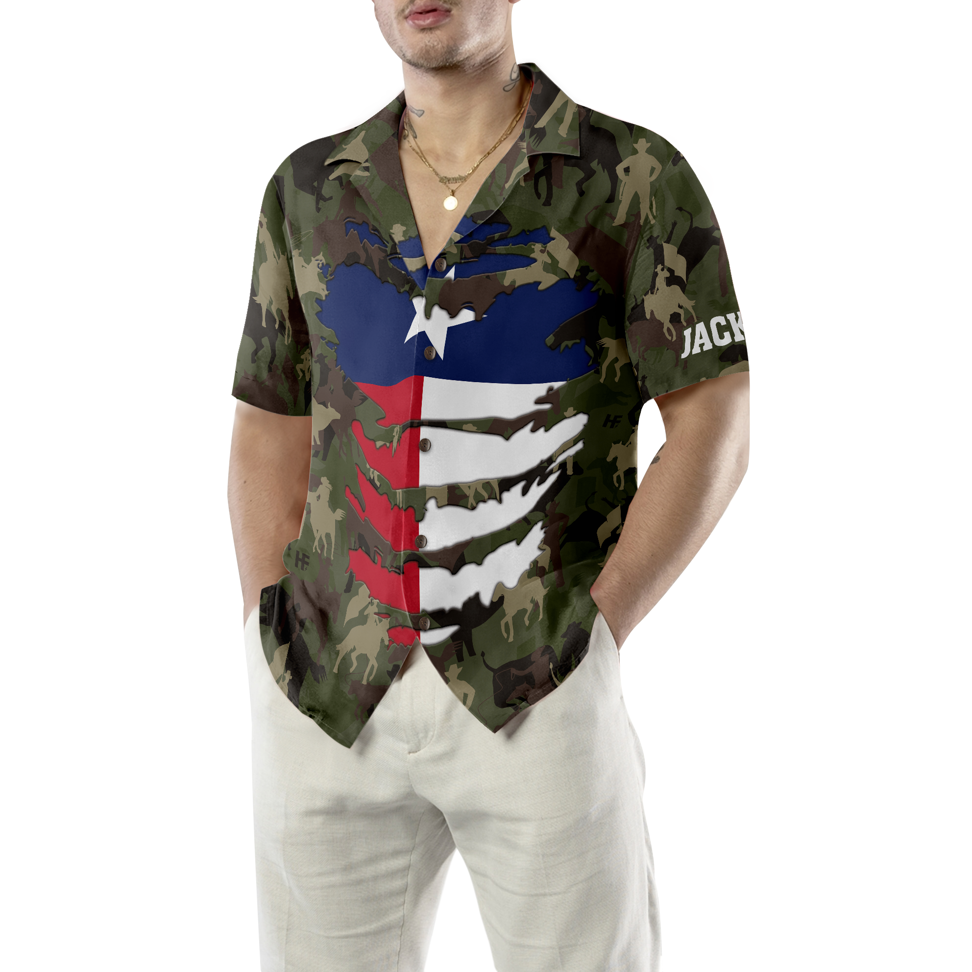 Camouflage Texas Custom Hawaiian Shirt, Unique Texas Shirt For Texas Lovers