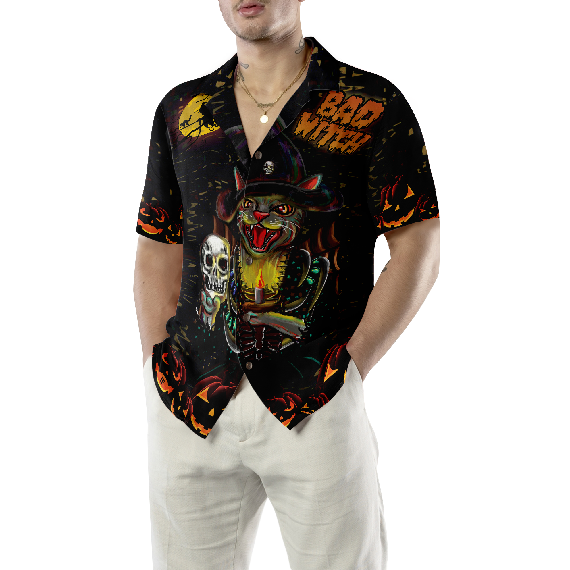 I'm A Bad Witch Cat Hawaiian Shirt