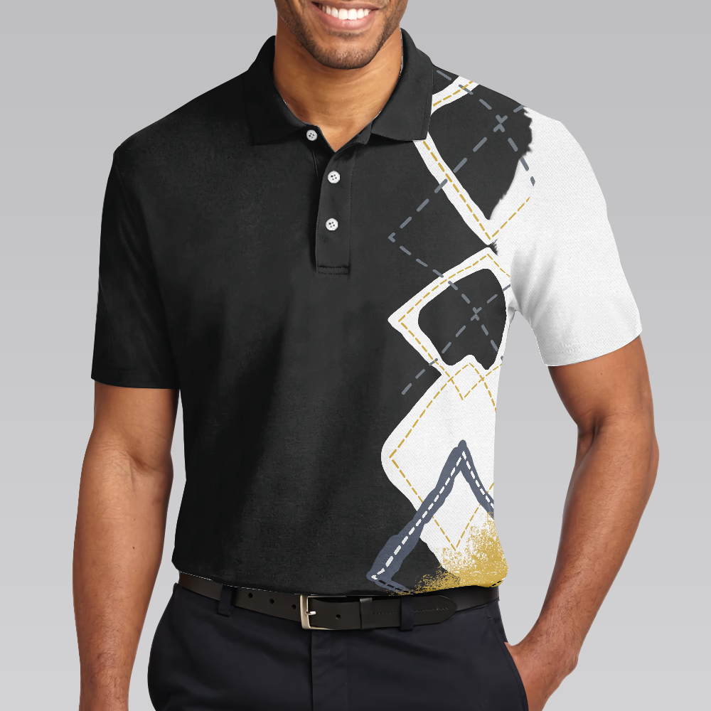 Stress Is Caused By Not Playing Golf Enough Polo Shirt, Best Argyle Pattern Golf Shirt For Men, Colorful Golf Shirt