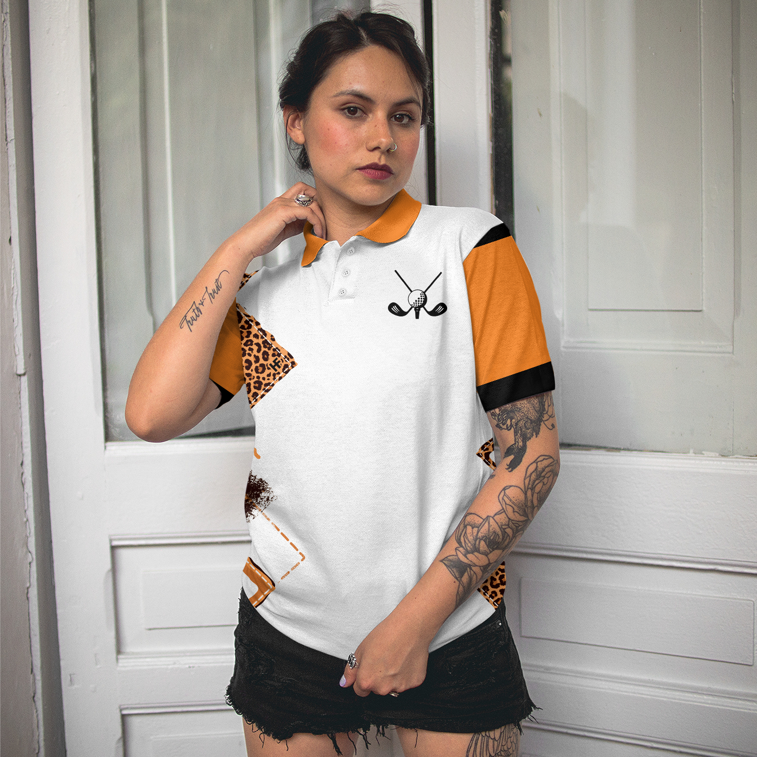 Weekend Forecast Golfing With A Chance Of Drinking Golf Short Sleeve Women Polo Shirt, Halloween Gift For Female Golfers