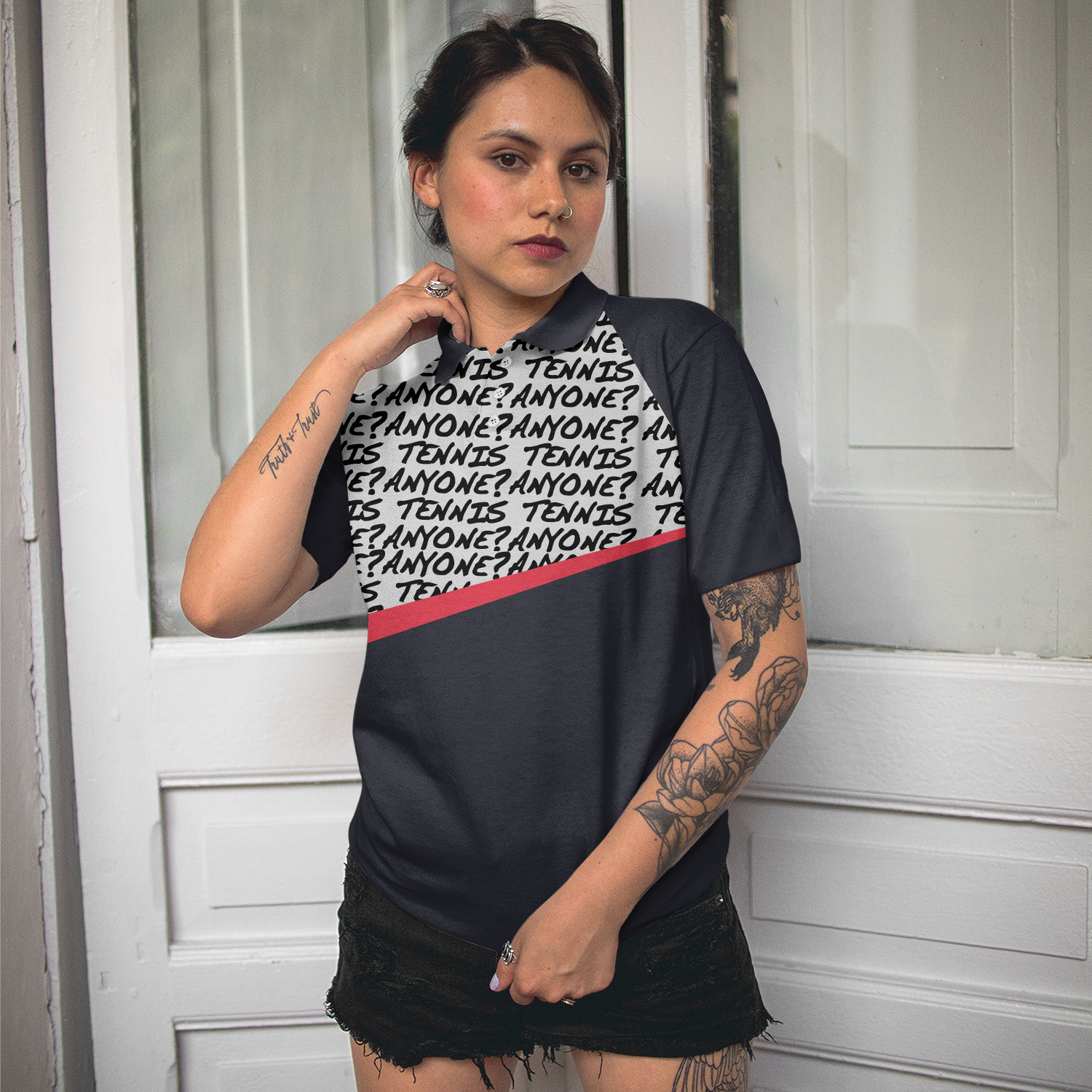 Tennis Life Shirt For Womens Short Sleeve Women Polo Shirt