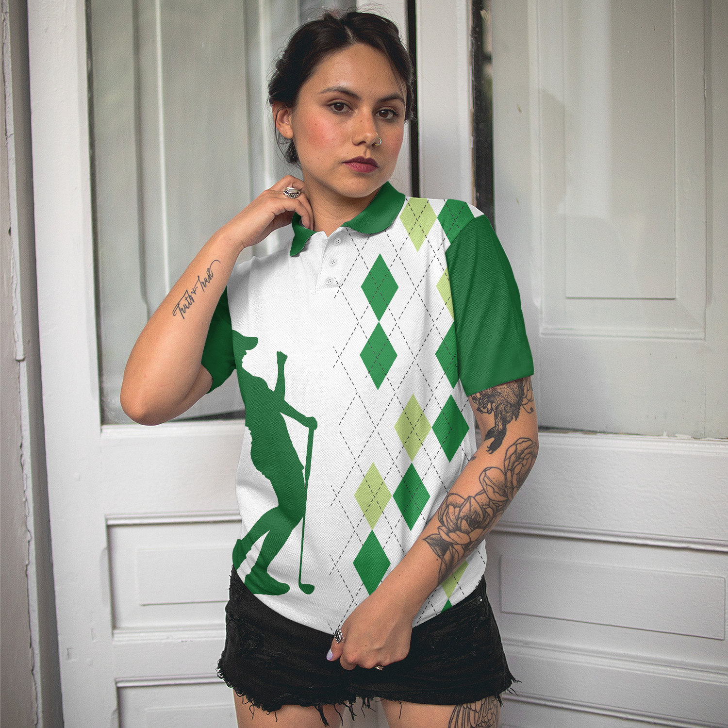 Queen Of The Green Short Sleeve Women Polo Shirt