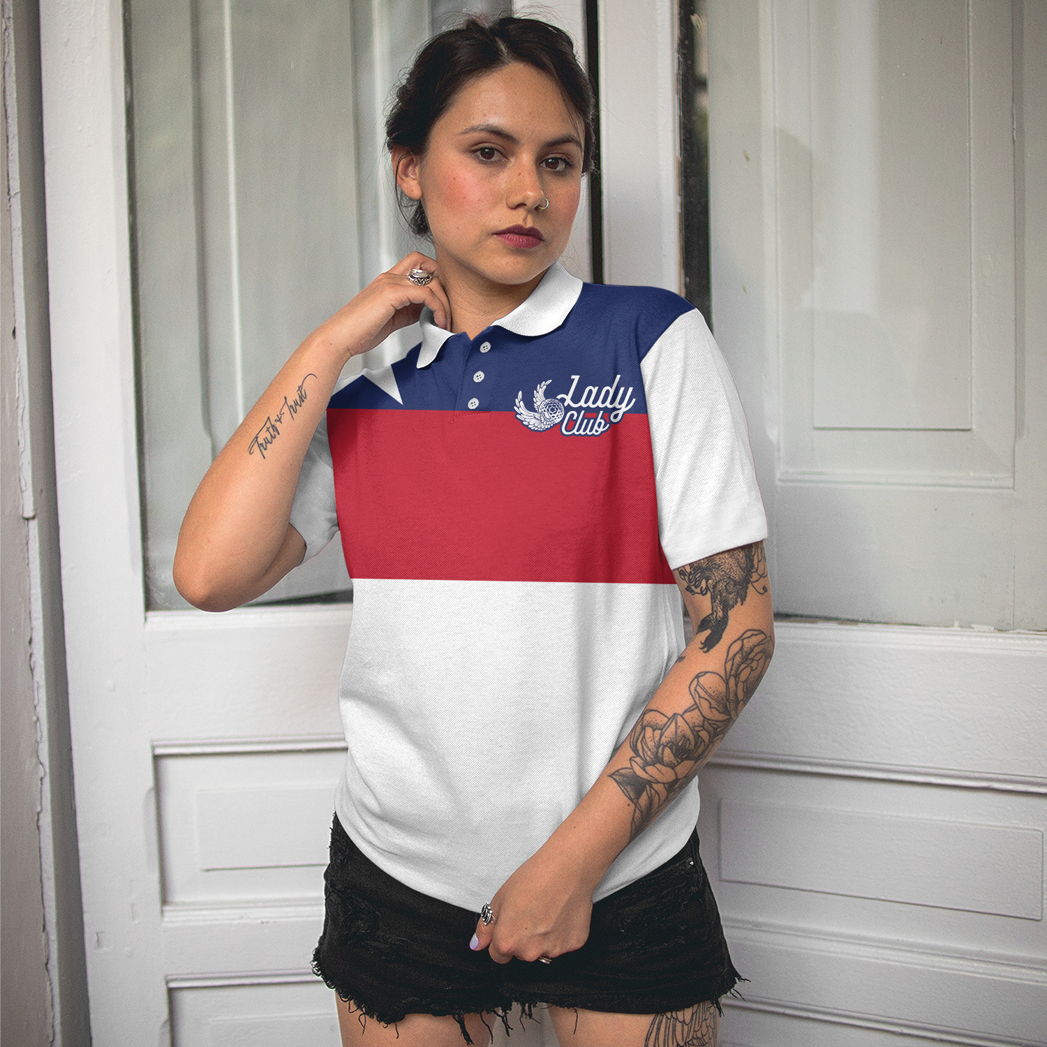 Lady Squad Texas Short Sleeve Women Polo Shirt, Texas Golf Shirt For Women