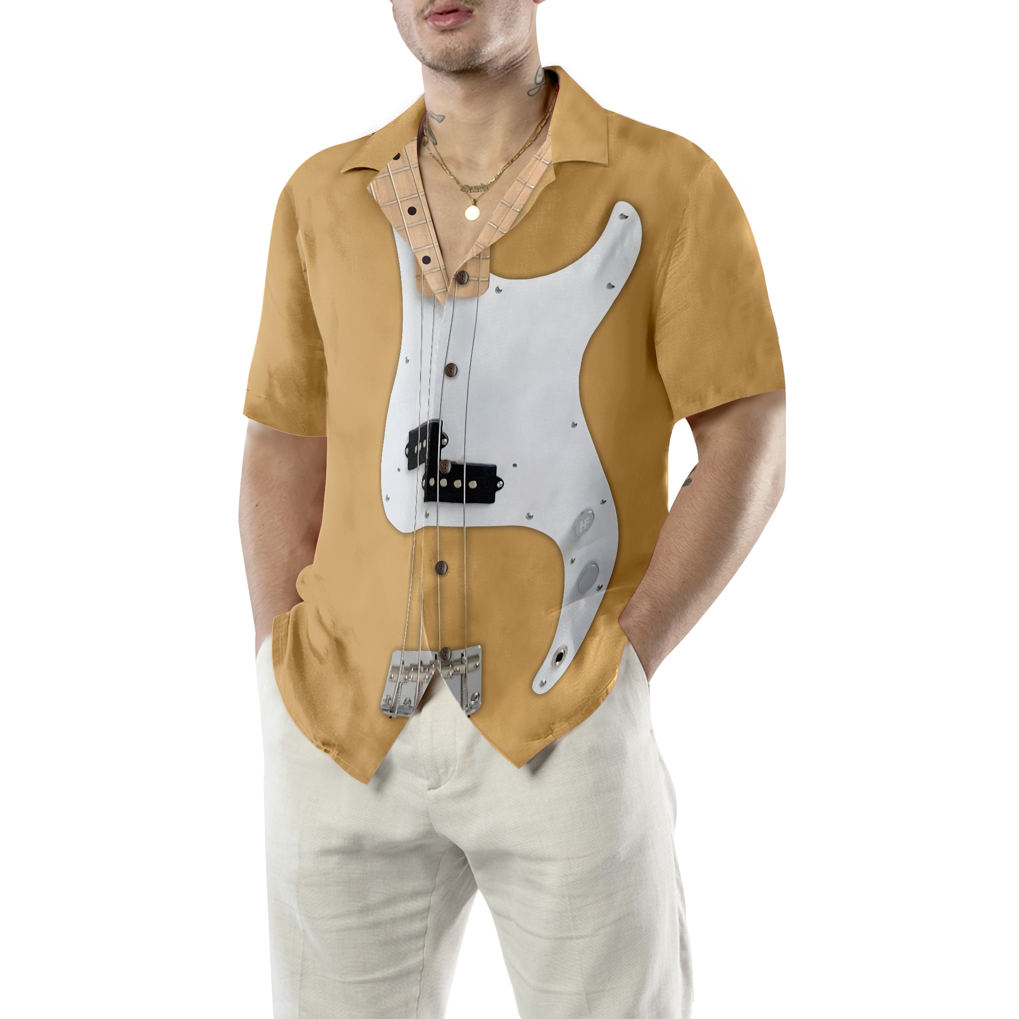 High Quality Bass Guitar Hawaiian Shirt