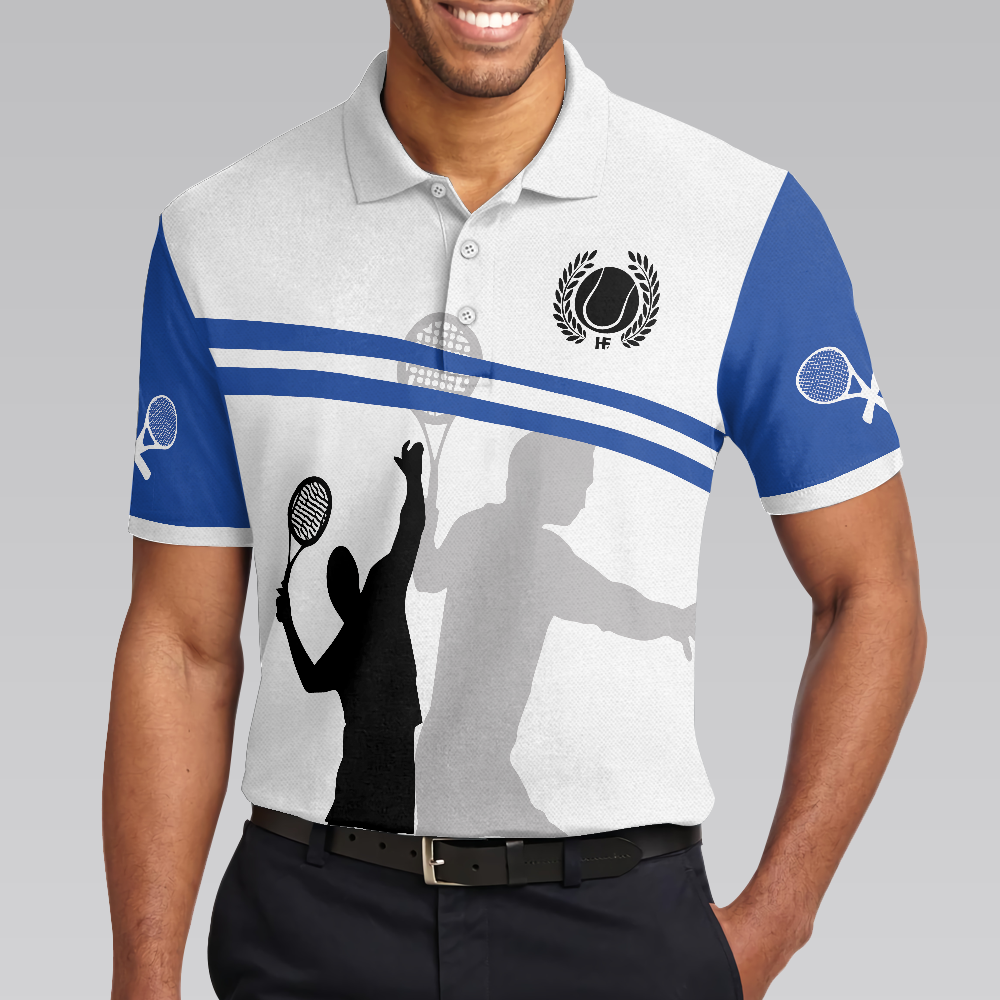 You Just Got Served Polo Shirt, Blue And White Tennis Shirt For Men, Gift For Tennis Players