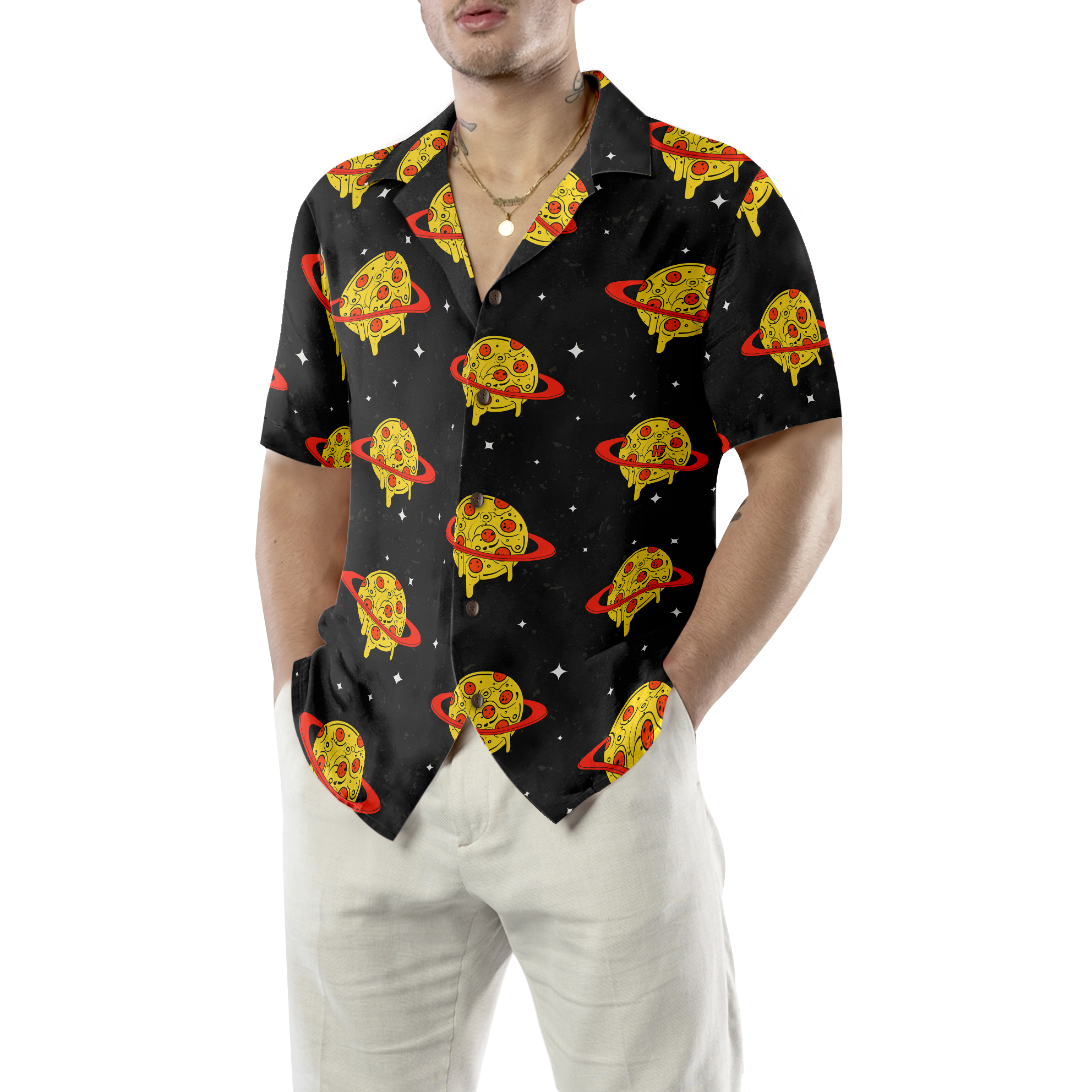 Pizza Planets Shirt For Men Hawaiian Shirt