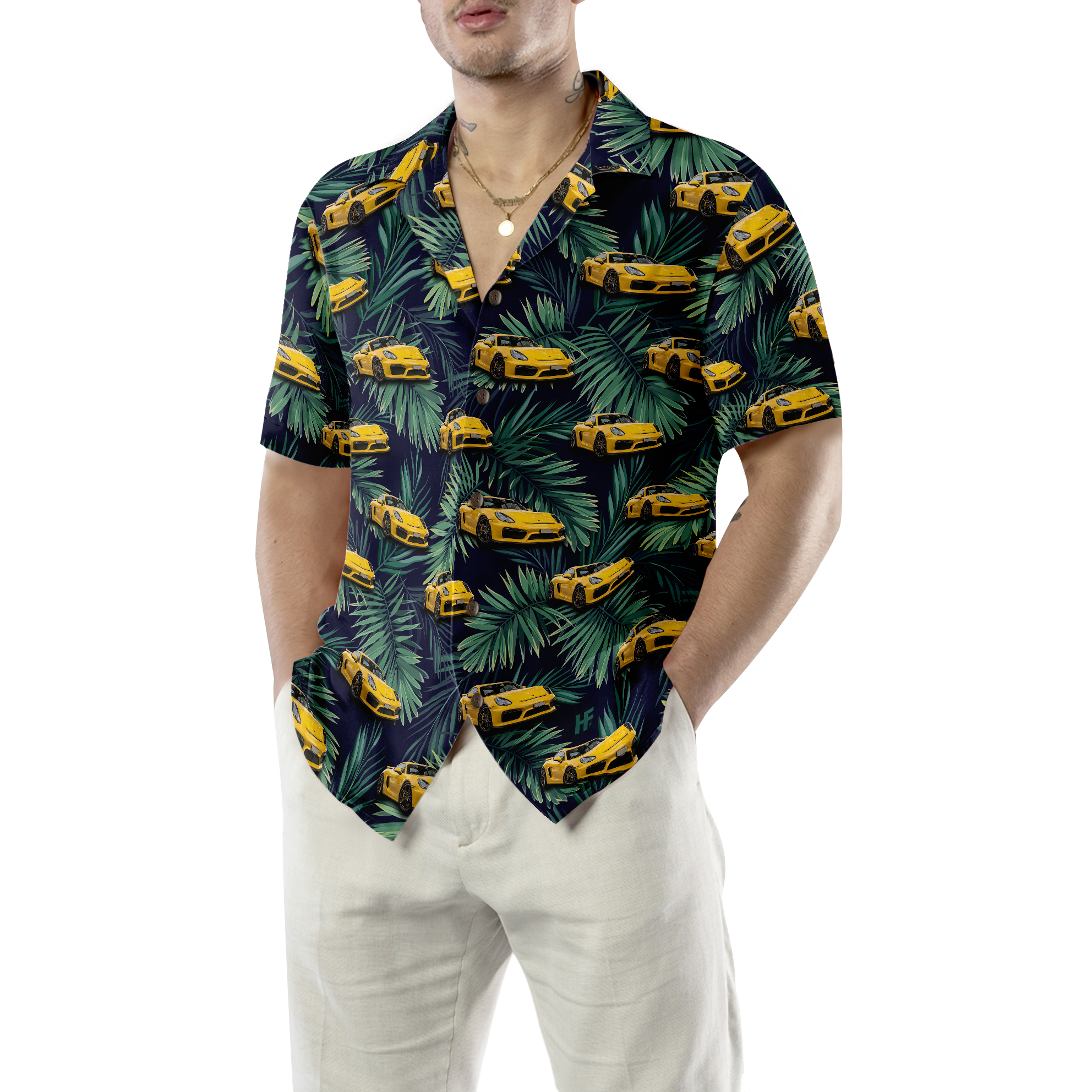 Custom Tropical Car Hawaiian Shirt