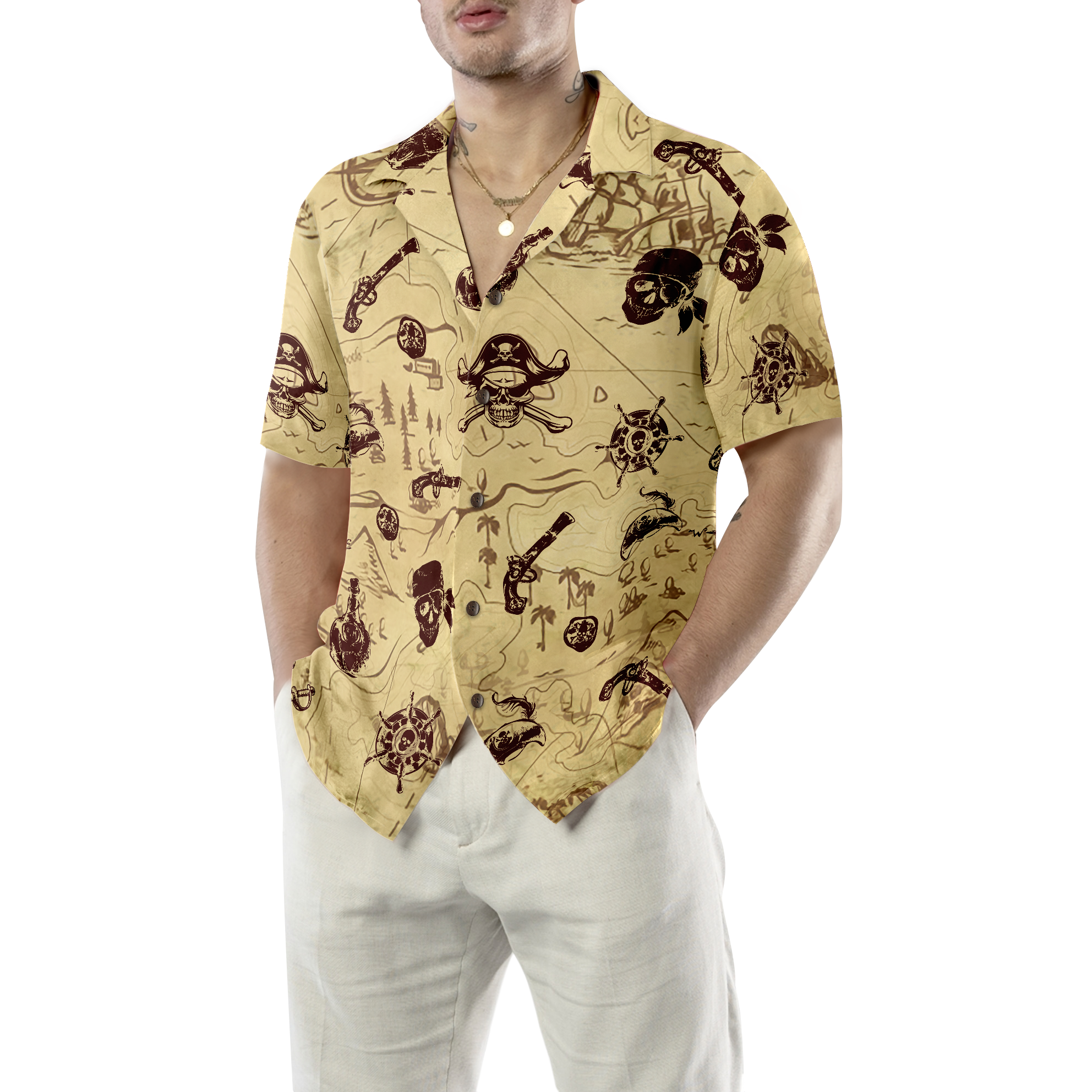 Pirate Pattern Hawaiian Shirt