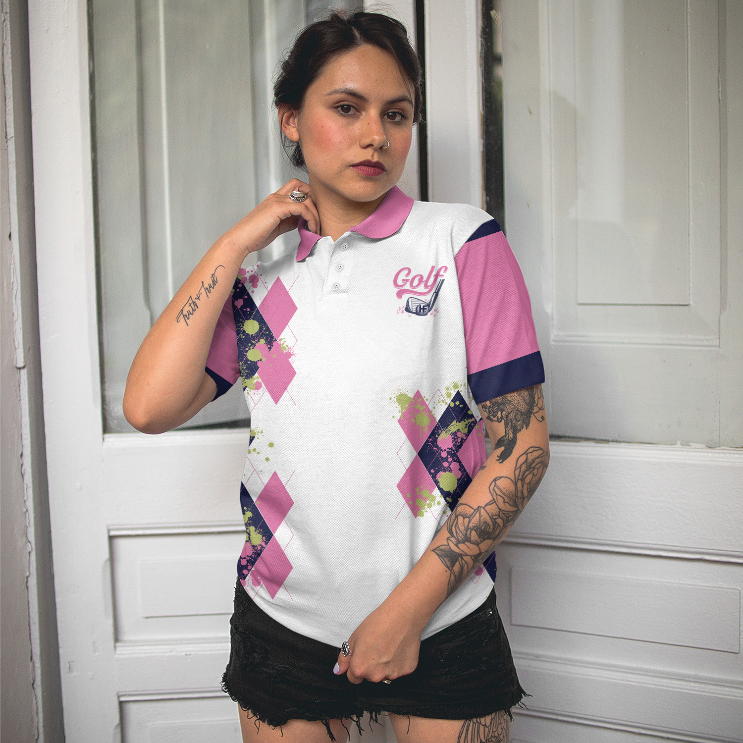 Golfing Weekend Forecast Golf Short Sleeve Women Polo Shirt