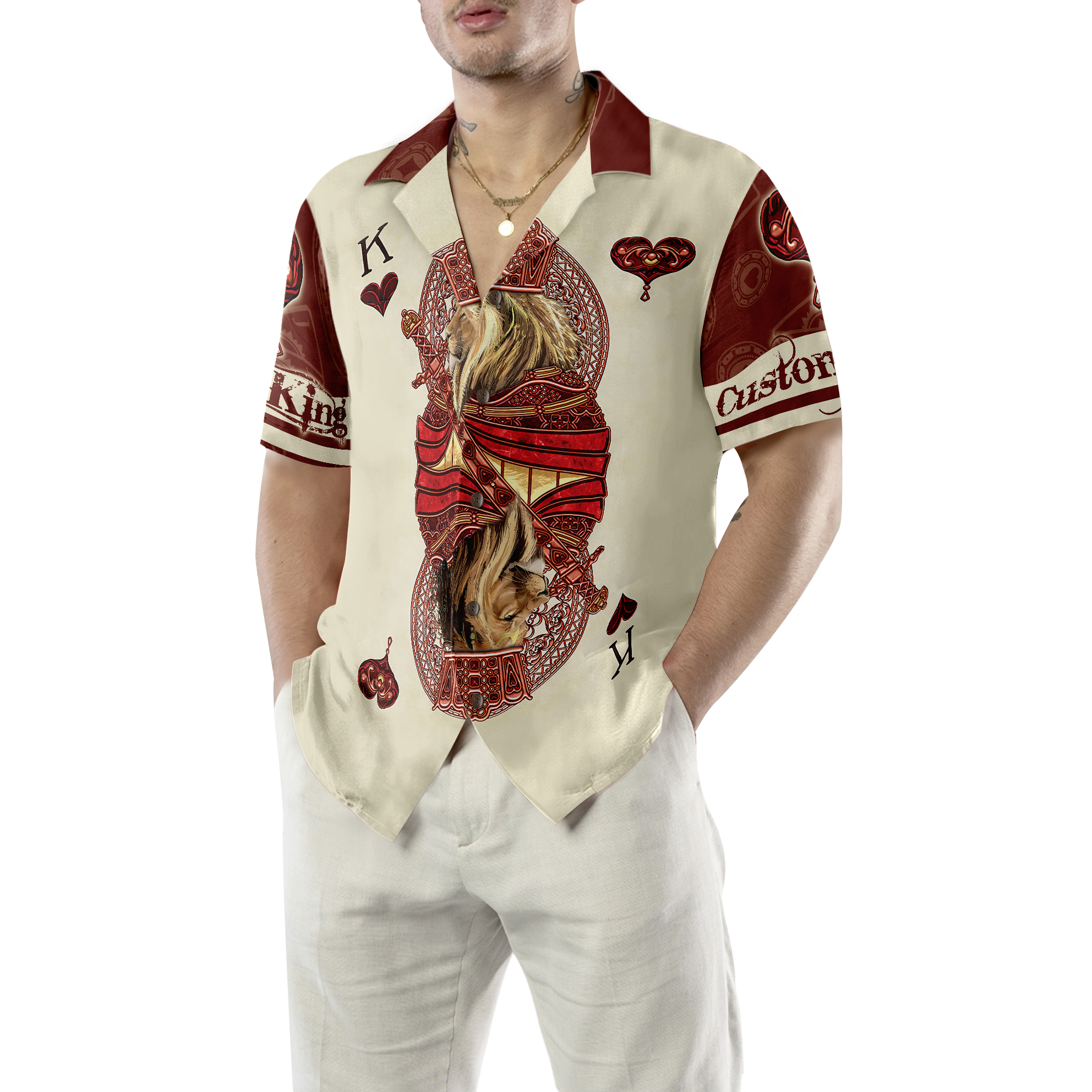 The King Of Poker Shirt For Men Custom Hawaiian Shirt