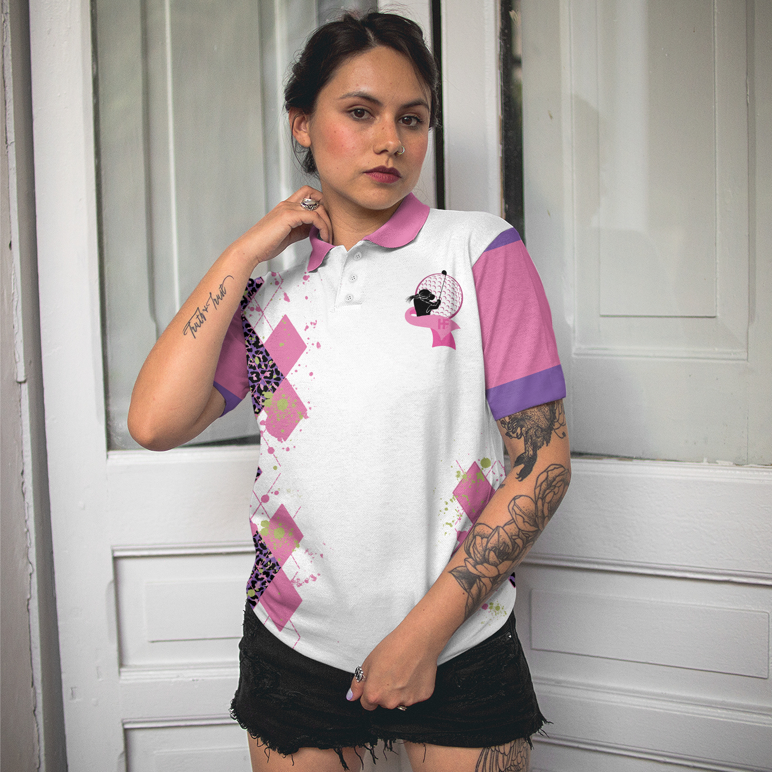 Supporting The Fighters Admiring The Survivors Short Sleeve Women Polo Shirt
