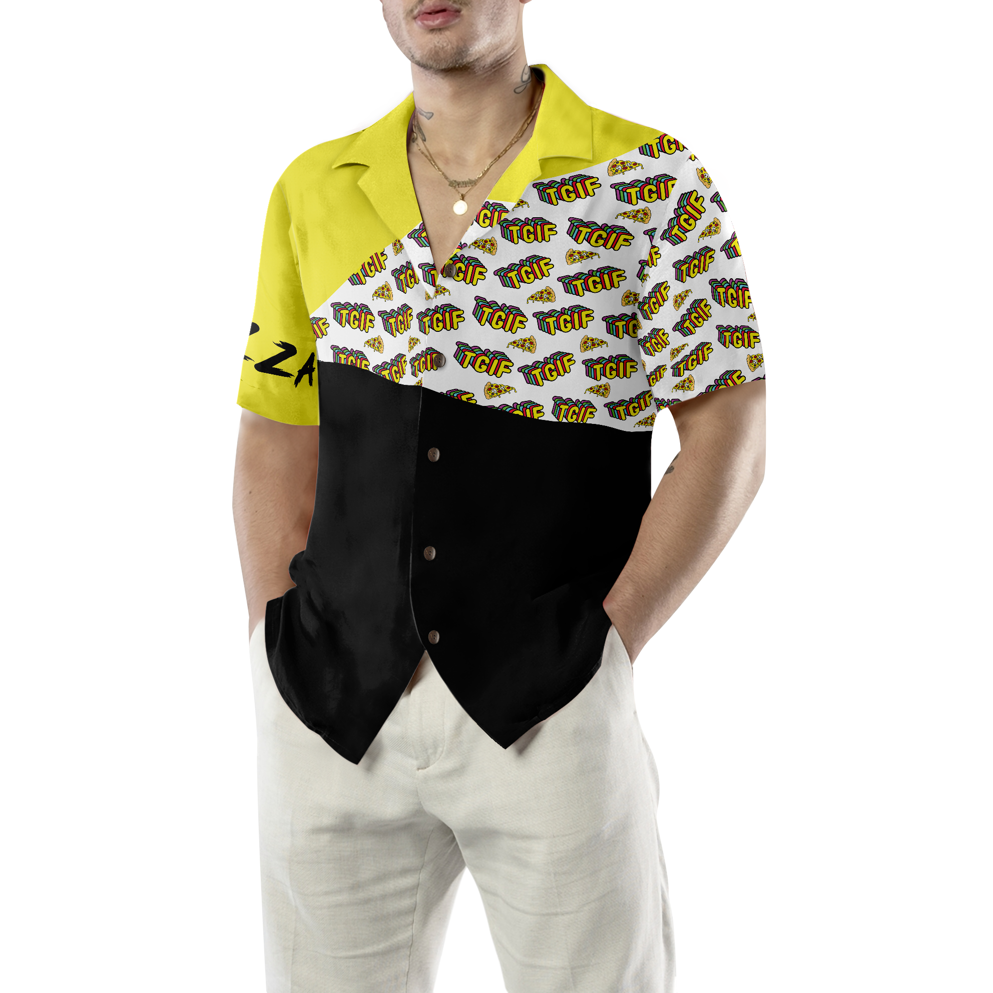 TGIF Pizza Shirt For Men Hawaiian Shirt