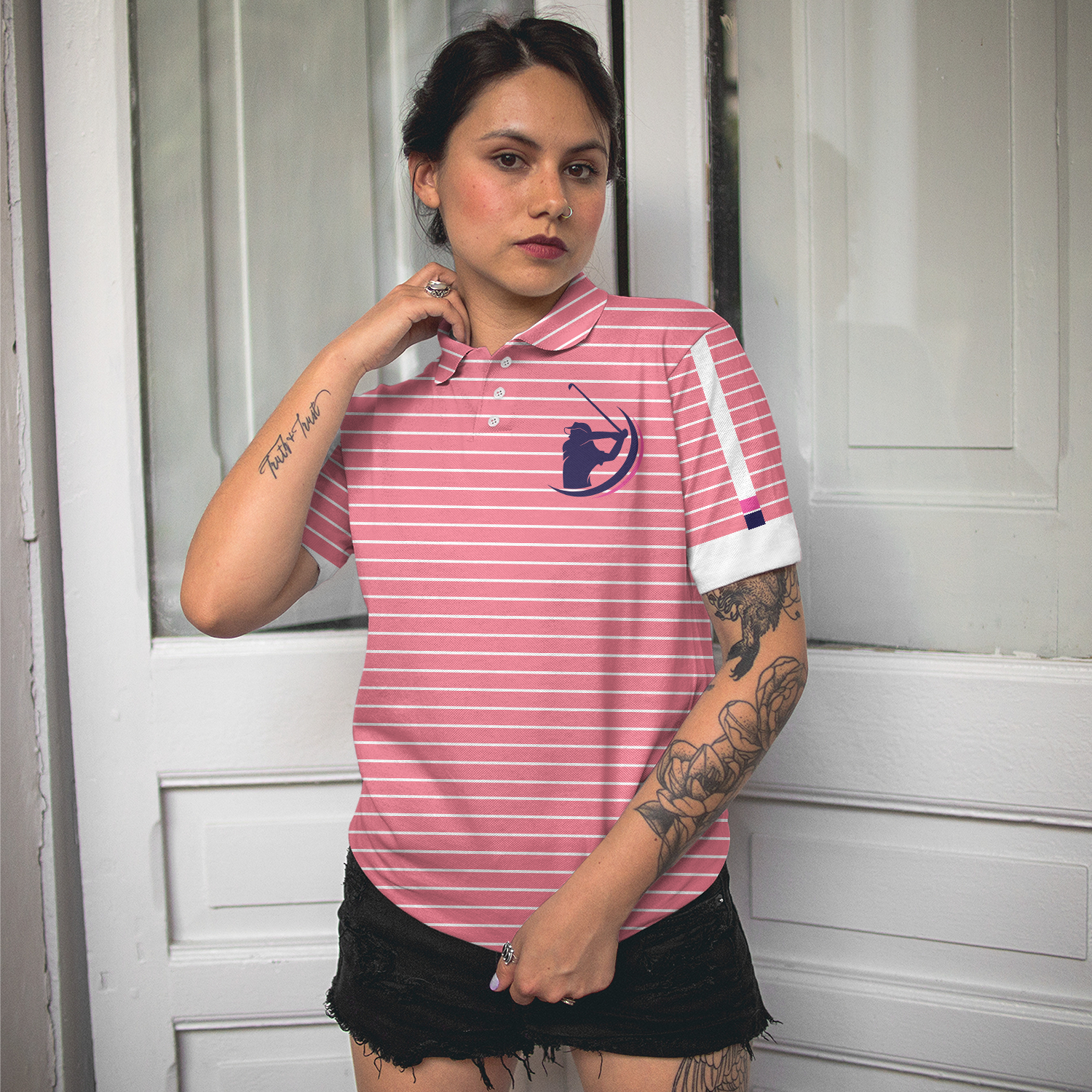 Some Grandmas Knit Real Grandmas Play Golf Short Sleeve Women Polo Shirt, Funny Golf Shirt For Female Players