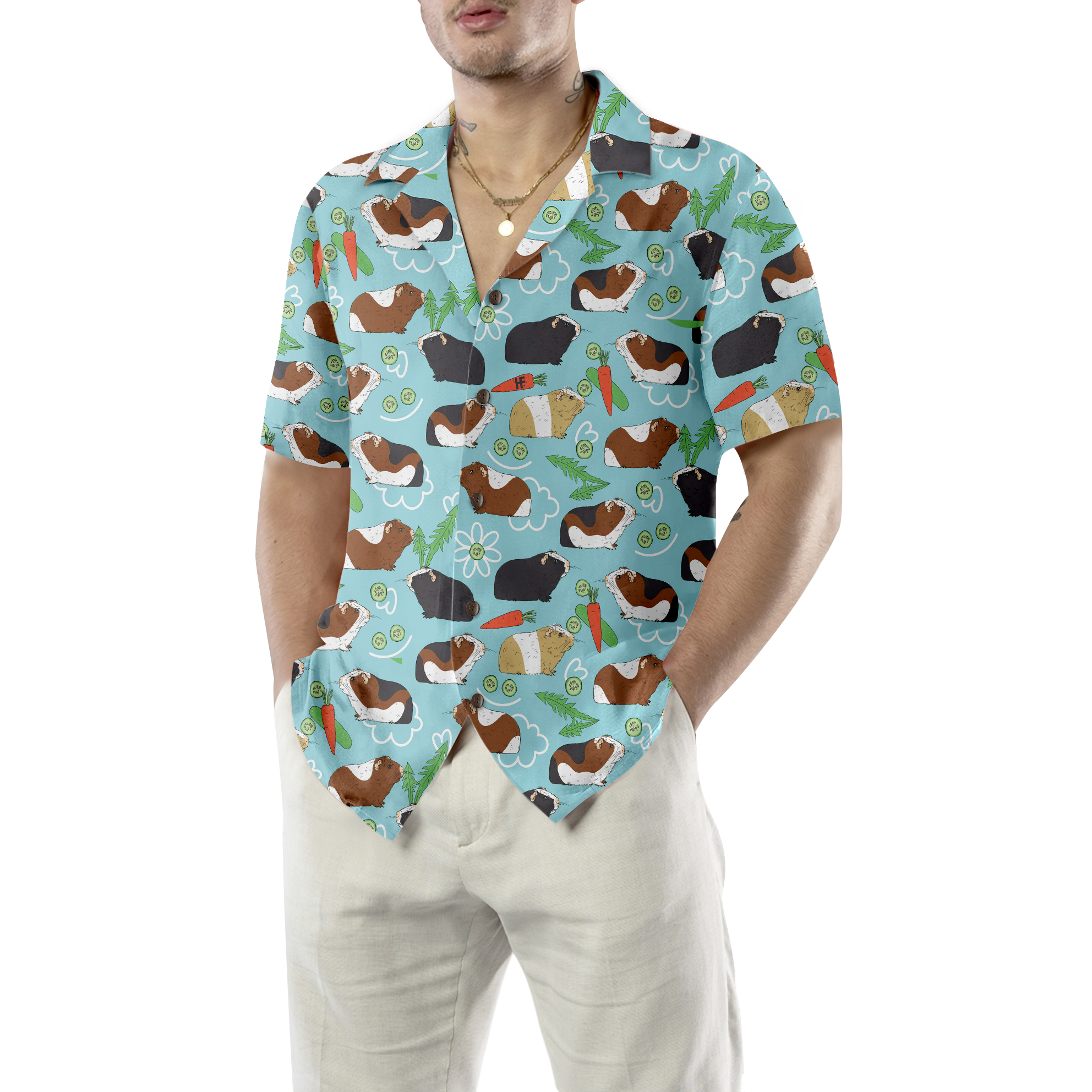 Guinea Pig Seamless Pattern V1 Hawaiian Shirt