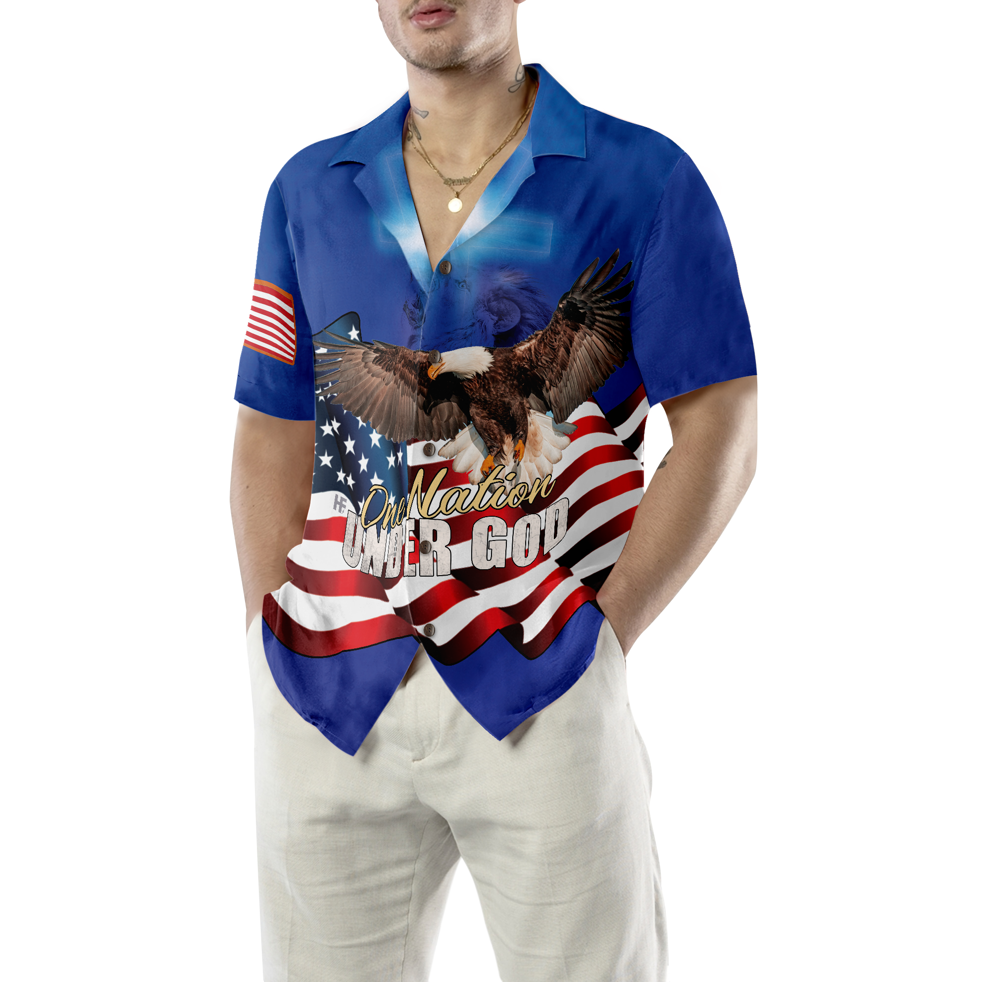 One Nation Under God V2 Hawaiian Shirt