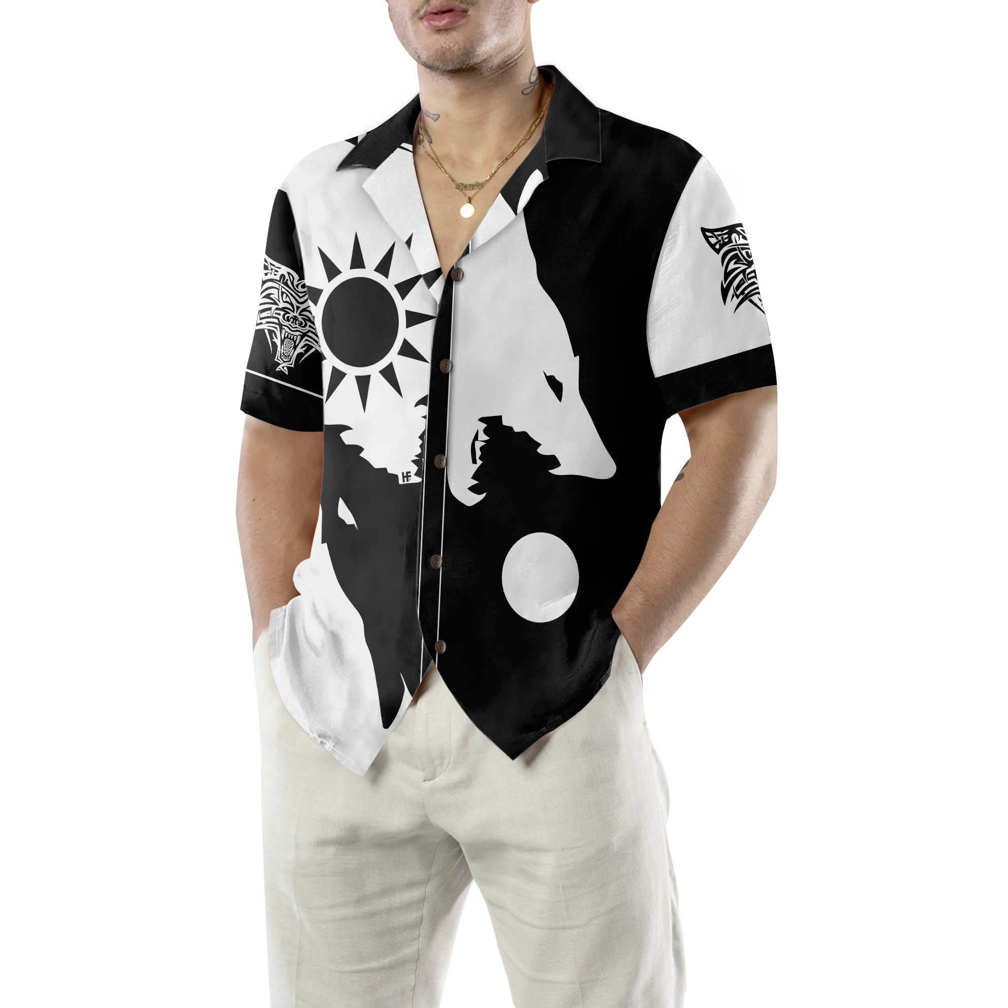 Day And Night Wolves Hawaiian Shirt