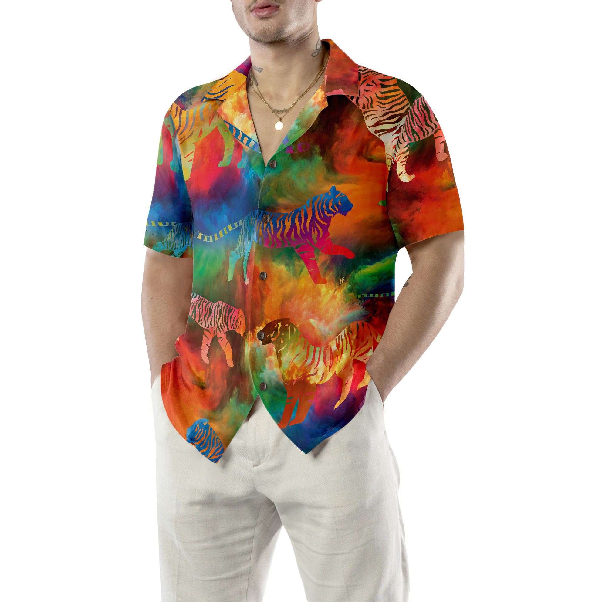 Vortex Paradise Tiger Shirt Hawaiian Shirt