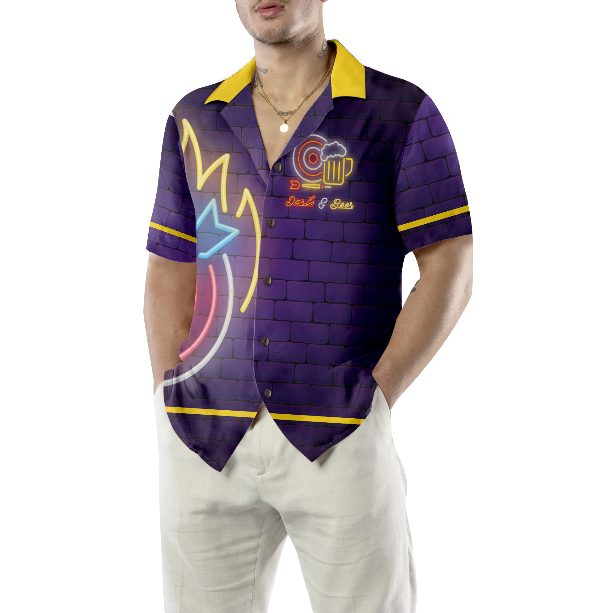Dart Neon Cyper Hawaiian Shirt