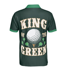 Personalized King of the Green St. Patrick’s Day Men’s Golf Polo Shirt