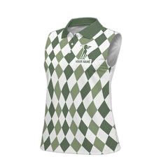 Personalized Queen of the Green St. Patrick’s Day Women’s Sleeveless Golf Polo Shirt