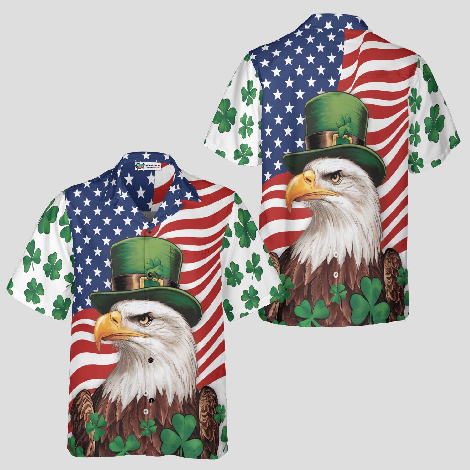 St. Patrick’s Day American Eagle Hawaiian Shirt