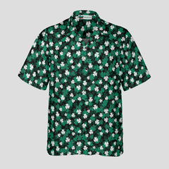 St. Patrick’s Day Clover Print Hawaiian Shirt