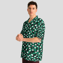 St. Patrick’s Day Clover Print Hawaiian Shirt