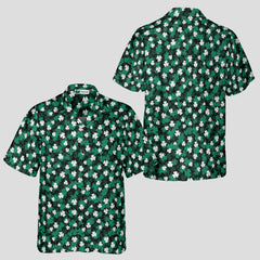 St. Patrick’s Day Clover Print Hawaiian Shirt