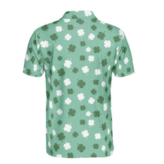 St. Patrick’s Day Clover Print Men’s Golf Polo Shirt