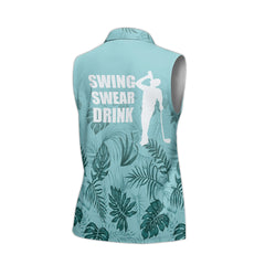 Tropicana Golf Sleeveless Polo Shirt – Women's Custom Hawaiian Golf Shirt