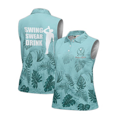 Tropicana Golf Sleeveless Polo Shirt – Women's Custom Hawaiian Golf Shirt