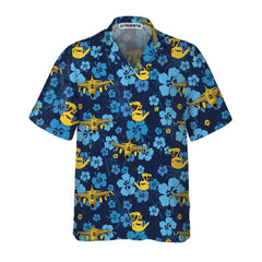 311th Fighter Squadron Hibiscus Hawaiian Shirt - Hyperfavor