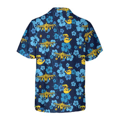 311th Fighter Squadron Hibiscus Hawaiian Shirt - Hyperfavor