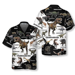3D Dinosaur Hawaiian Shirt, Funny Dinosaur Shirt, Cool Printed Dino Shirt For Adults - Hyperfavor