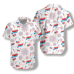 4th Of July US Pattern Hawaiian Shirt - Hyperfavor