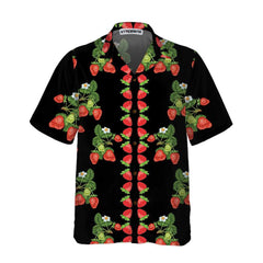 50s Style Strawberries Hawaiian Shirt, Strawberry Shirt For Men & Women, Strawberry Print Shirt - Hyperfavor