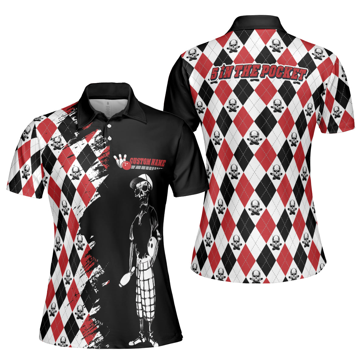 5 In The Pocket Custom Short Sleeve Women Polo Shirt - Hyperfavor