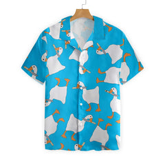 A Dangerous Duck With Knife Hawaiian Shirt - Hyperfavor