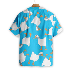 A Dangerous Duck With Knife Hawaiian Shirt - Hyperfavor