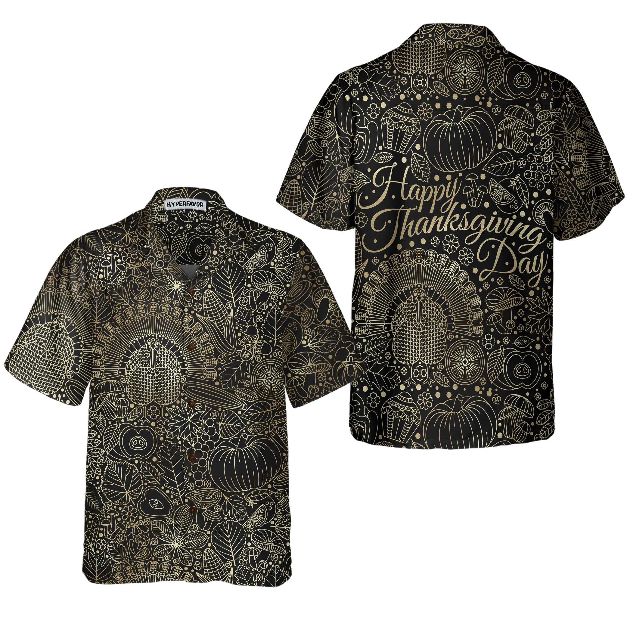 A Luxury Thanksgiving Day Hawaiian Shirt, Stylish Thanksgiving Hawaiian Shirt For Men And Women - Hyperfavor