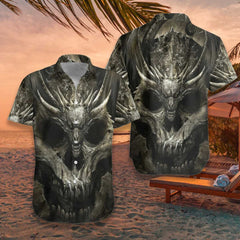 A Skull Or A Dragon Hawaiian Shirt - Hyperfavor