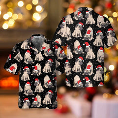 Adorable Christmas Pug Puppies Christmas Hawaiian Shirt, Best Christmas Gift For Pug Lover - Hyperfavor