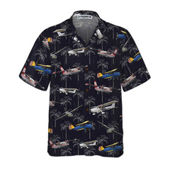 Aircraft On Coconut Forest Hawaiian Shirt, Tropical Aircraft Aviation Shirt For Men - Hyperfavor