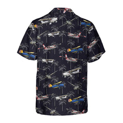 Aircraft On Coconut Forest Hawaiian Shirt, Tropical Aircraft Aviation Shirt For Men - Hyperfavor