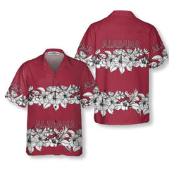 Alabama Flower Hawaiian Shirt, Floral Alabama Shirt For Men And Women, Alabama Gift - Hyperfavor