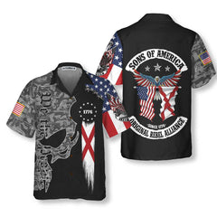 Alabama Patriot Hawaiian Shirt, Unique Alabama Shirt, Alabama Collared Shirt For Adults - Hyperfavor