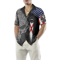 Alabama Patriot Hawaiian Shirt, Unique Alabama Shirt, Alabama Collared Shirt For Adults - Hyperfavor