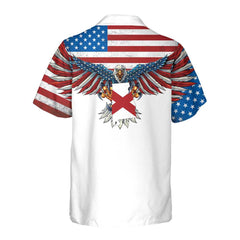Alabama State And American Eagle Hawaiian Shirt, Unique Alabama Shirt, Alabama Collared Shirt For Adults - Hyperfavor