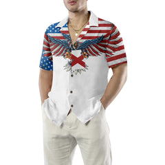 Alabama State And American Eagle Hawaiian Shirt, Unique Alabama Shirt, Alabama Collared Shirt For Adults - Hyperfavor